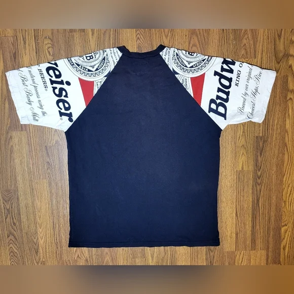 Vintage 2000 Budweiser Calhoun Cotton Graphic Tee Men’s 2XL Navy Blue C19 - Picture 6 of 6